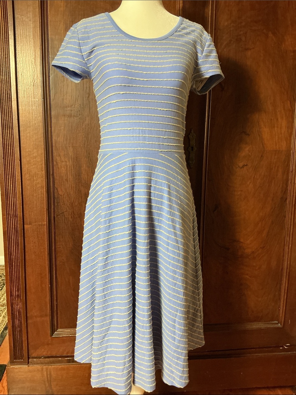 Matilda Jane Light Blue Striped Midi Dress